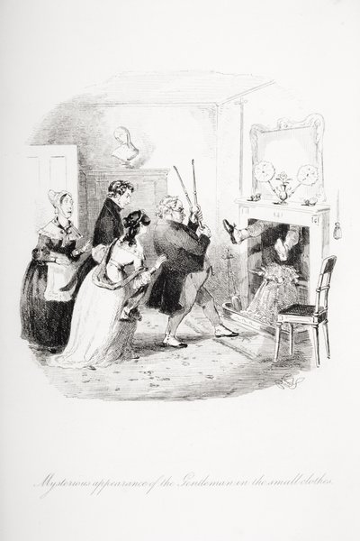 Mysterious appearance of the gentleman in the small-clothes, illustration from 